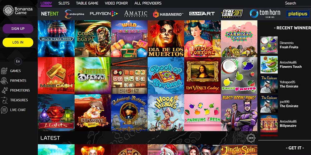 BonanzaGame Casino - Twoje miejsce na najlepsze gry kasynowe online
